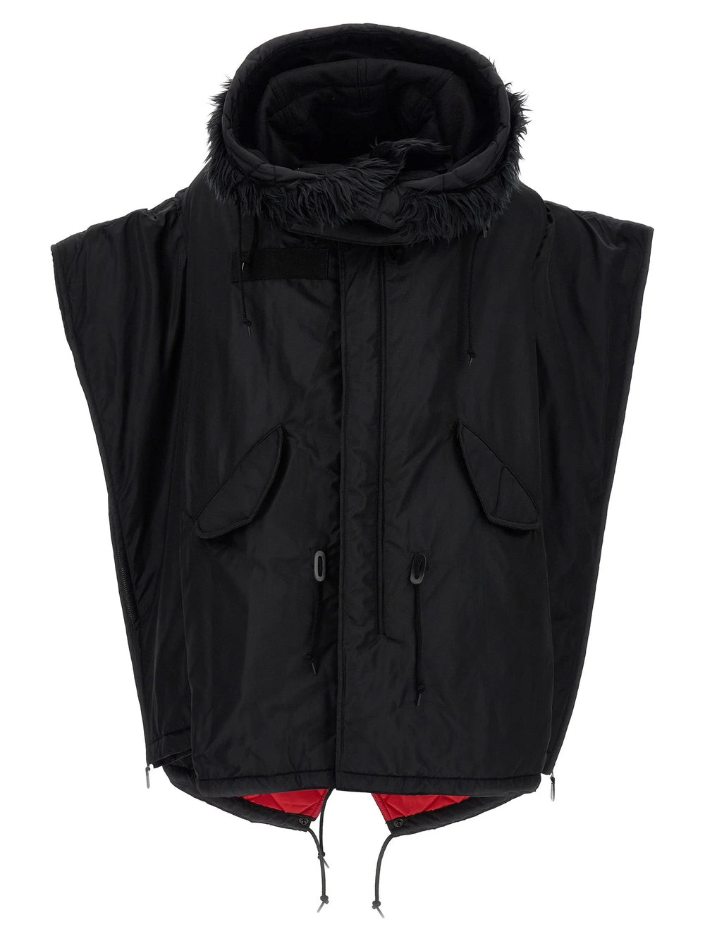 Junya Watanabe Black Nylon Full-Length Jacket - S