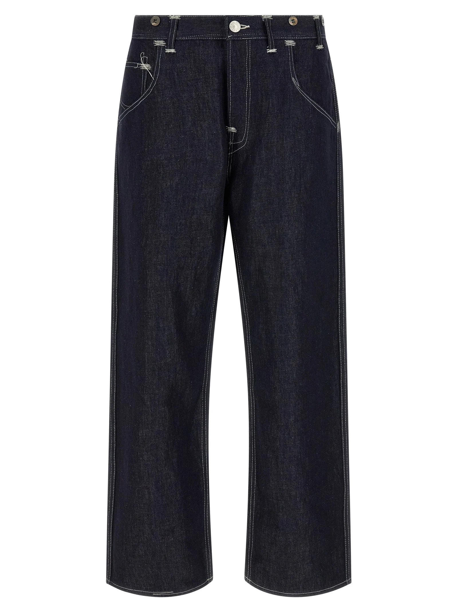 Junya Watanabe Blue Cotton Straight-Leg Jeans - XL