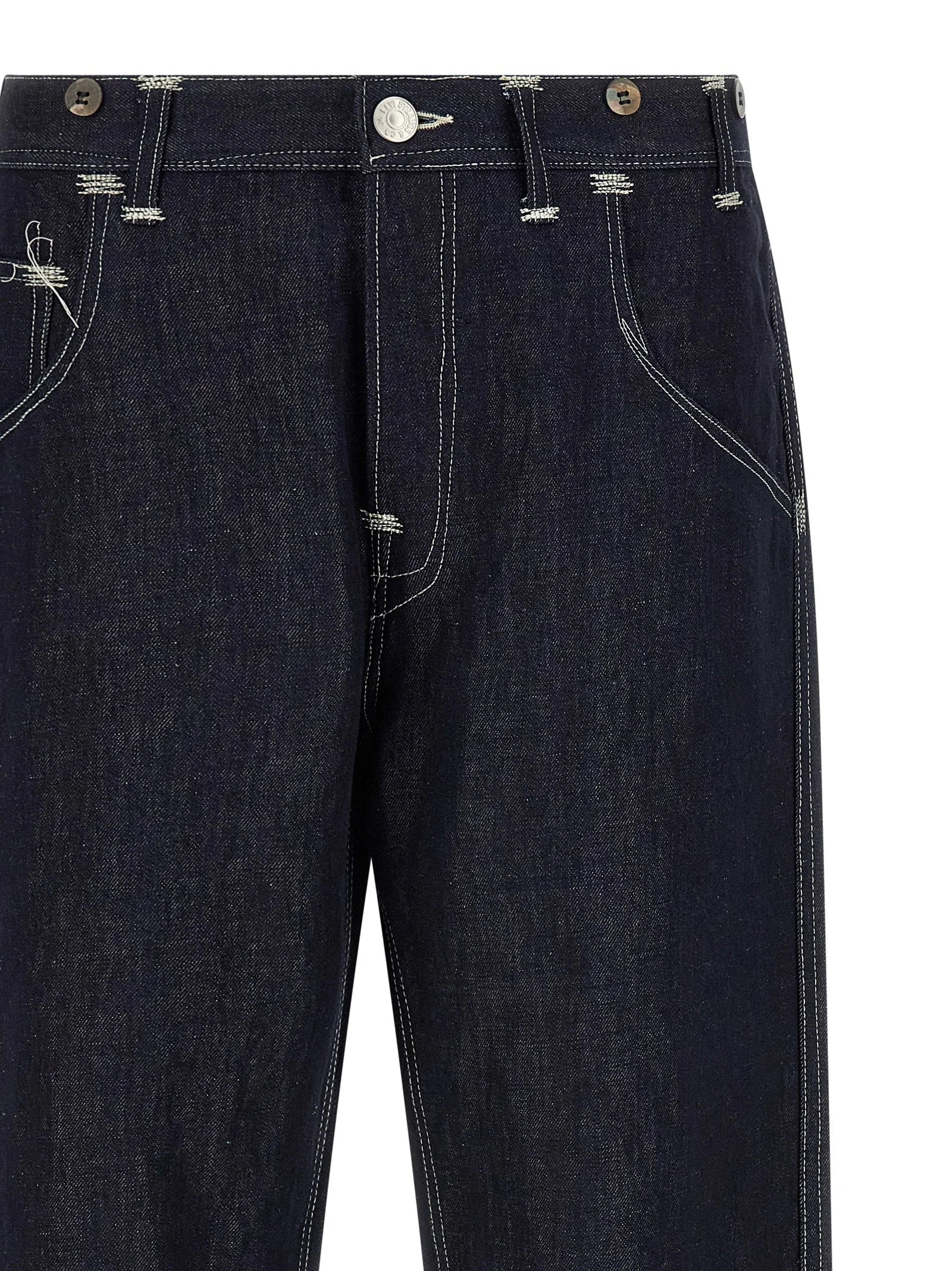 Junya Watanabe Blue Cotton Straight-Leg Jeans - XL