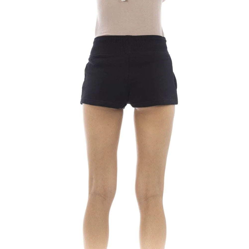 Just Cavalli Black Cotton Women Short Shorts - Jogger Shorts