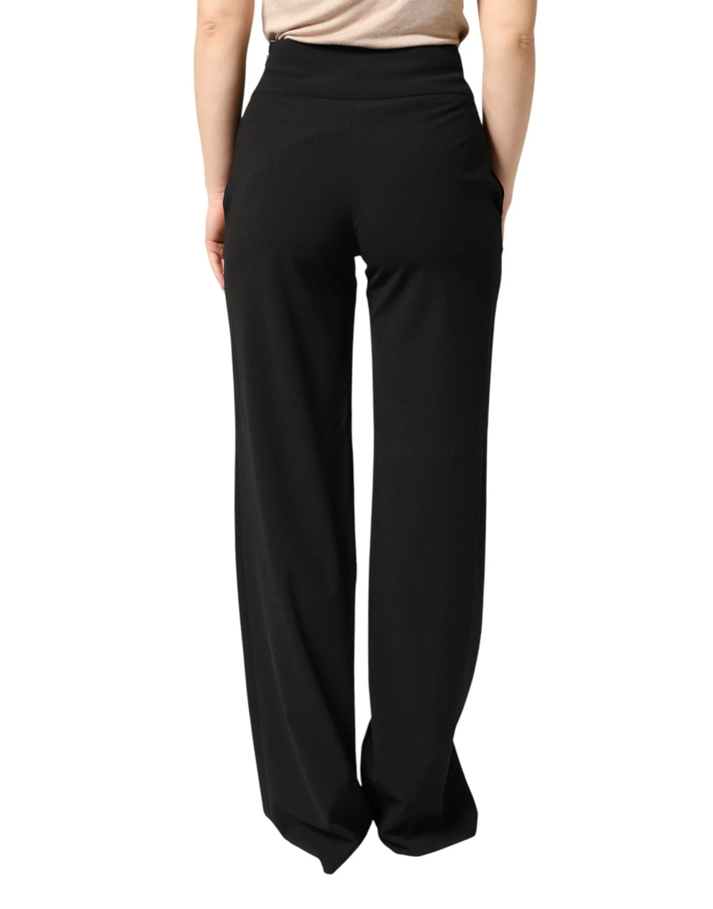 Just Cavalli Black High Waist Straight Trouser Formal Pants - W26