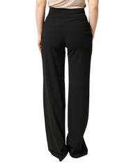 Just Cavalli Black High Waist Straight Trouser Formal Pants - W26