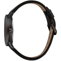 Just Cavalli Black Leather Dress Watch