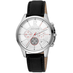 Just Cavalli Black Leather Dress Watch