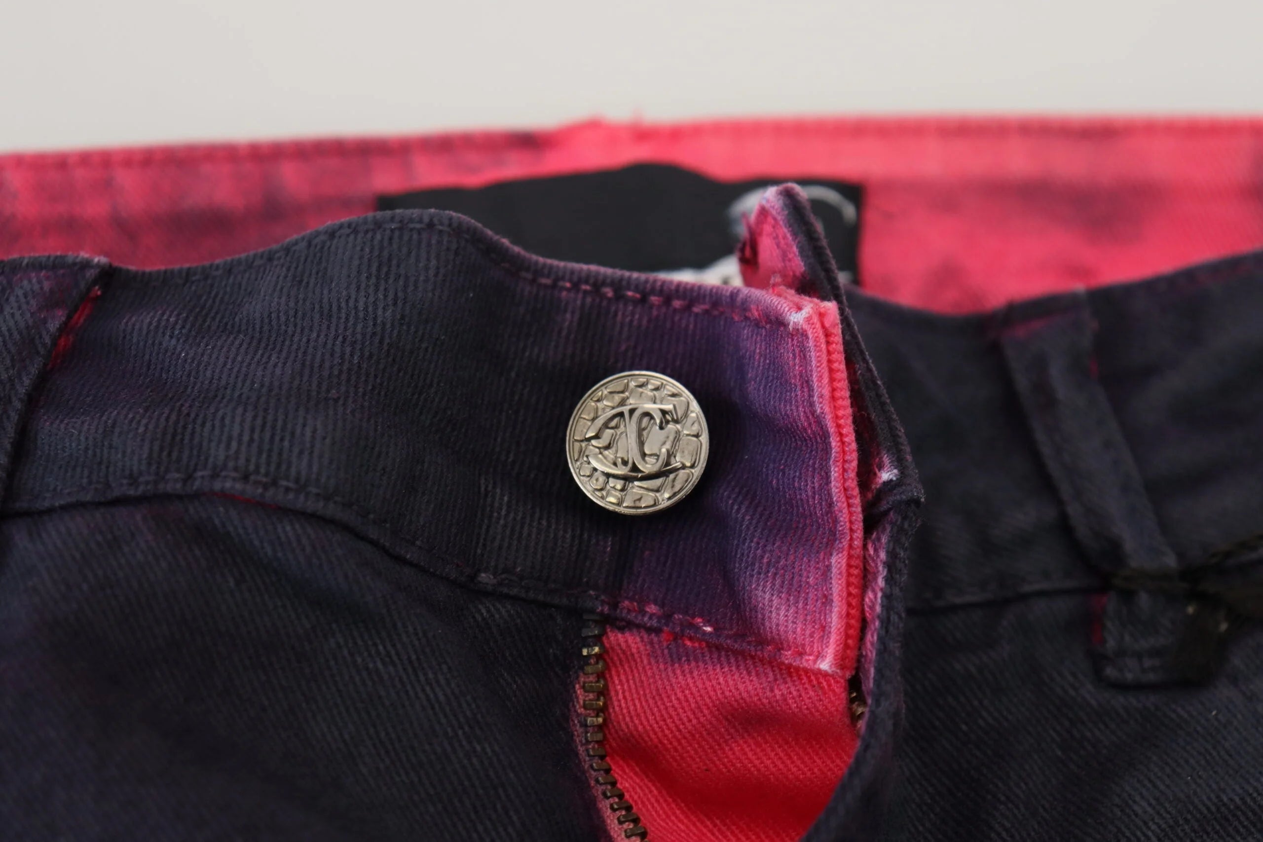 Just Cavalli Black Low Waist Slim Fit Women Casual Denim Jeans - W26 - Jeans