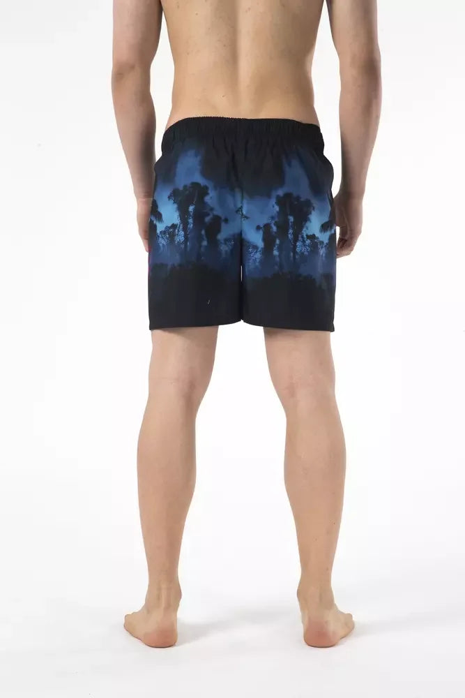 Just Cavalli Black Polyester Men Swim Short - Boardshorts
