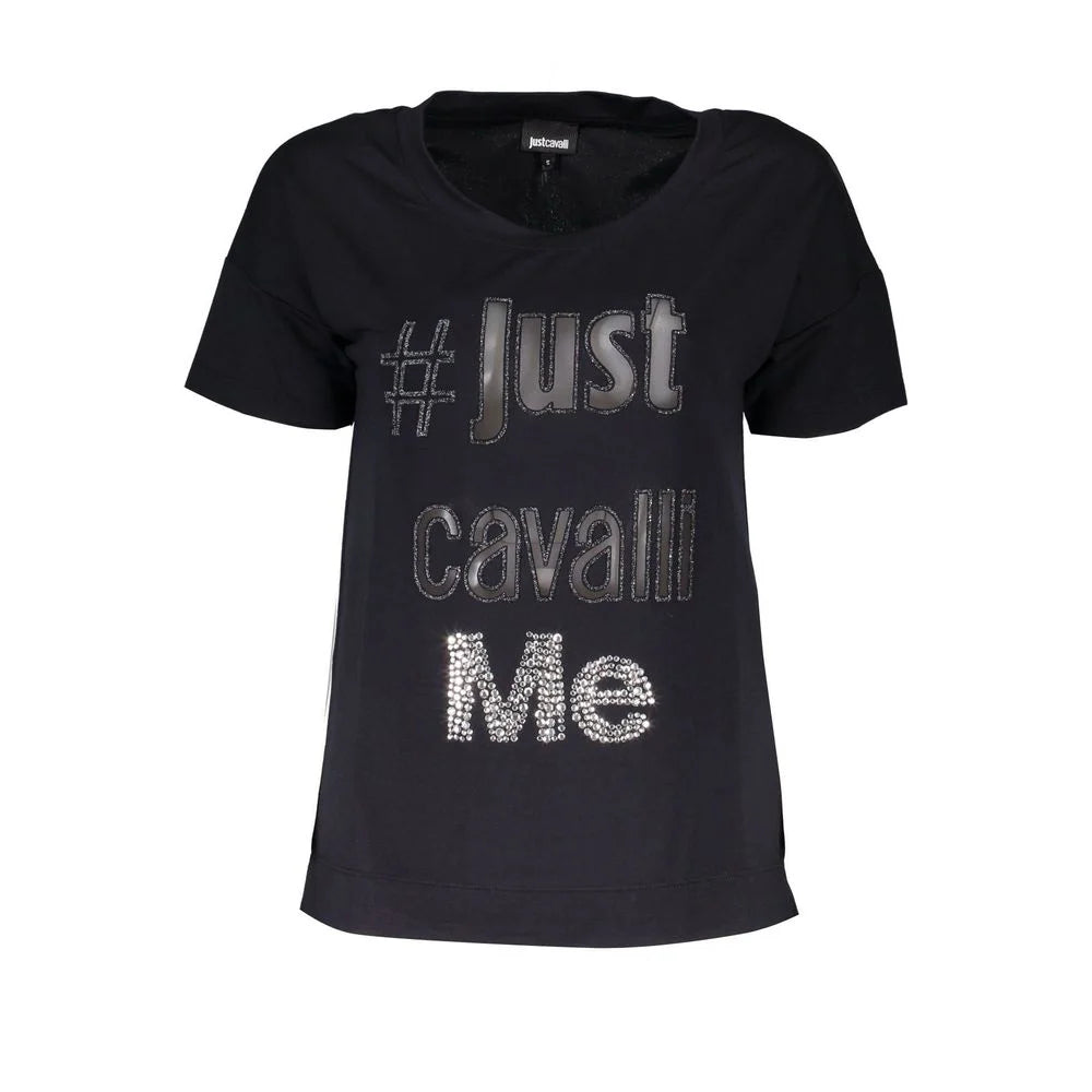 Just Cavalli Black Polyester Women Top - XS - T-Shirts