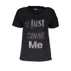 Just Cavalli Black Polyester Women Top - XS - T-Shirts