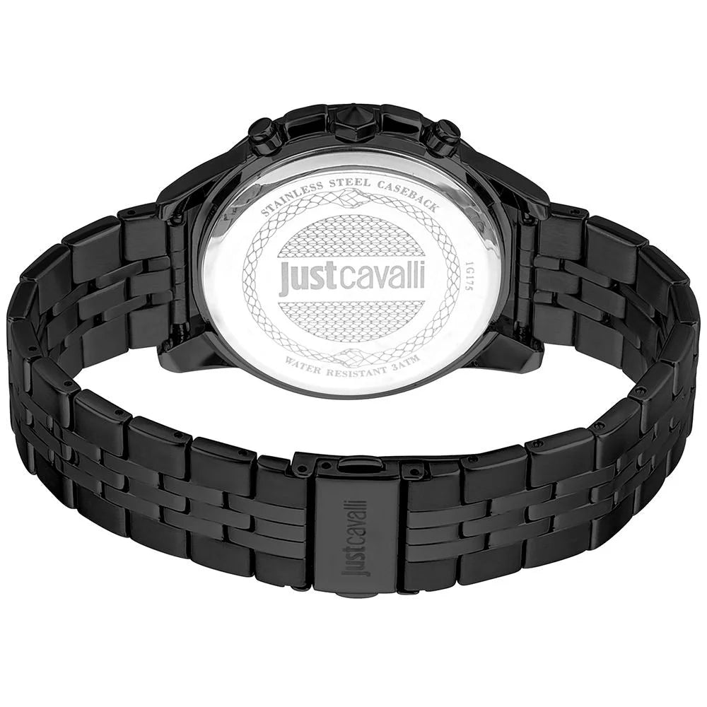 Just Cavalli Black Stainless Steel Sport Watch