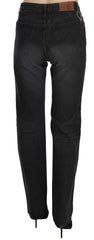 Just Cavalli Black Washed High Waist Straight Denim Pants Jeans - W30 - Jeans