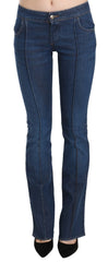 Just Cavalli Blue Low Waist Boot Cut Denim Pants Jeans - IT48 | XL - Jeans