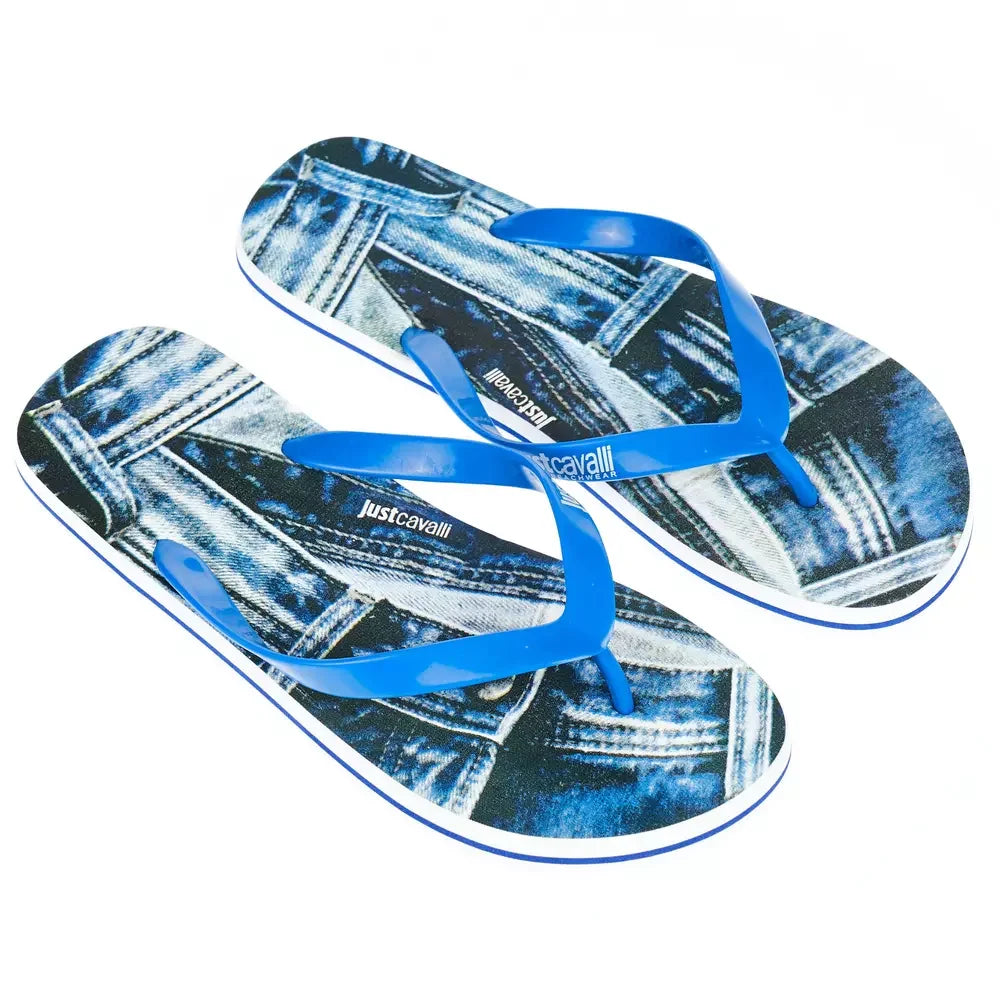 Just Cavalli Light Blue EVA Men Sandal - Sandals