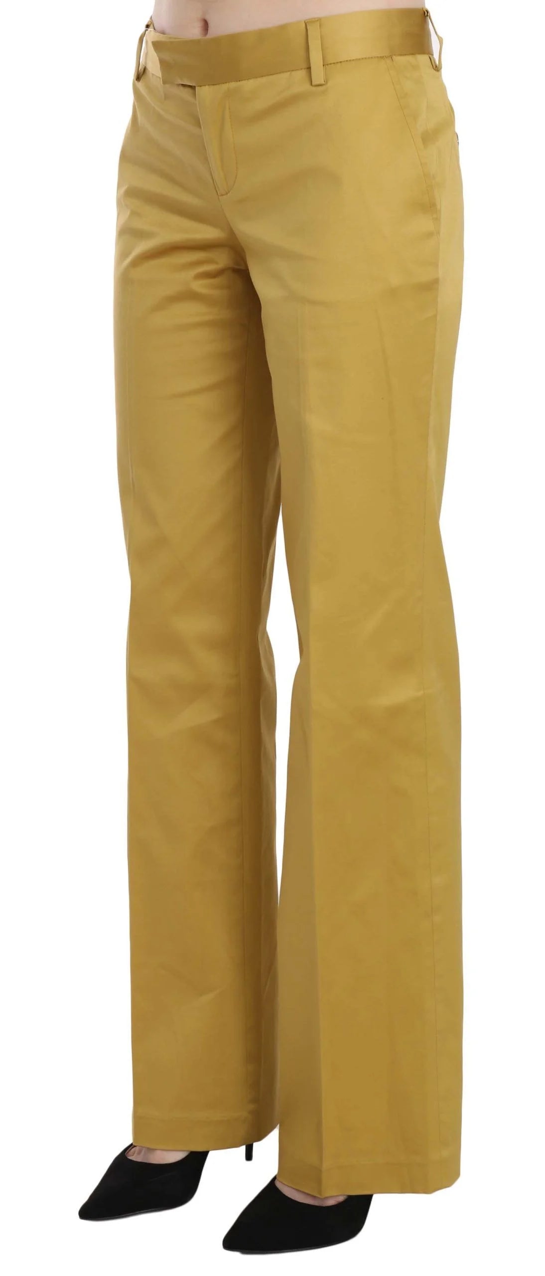 Just Cavalli Mustard Yellow Straight Formal Trousers Pants - IT40|S - Trousers