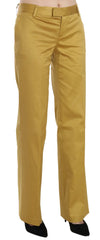 Just Cavalli Mustard Yellow Straight Formal Trousers Pants - IT40|S - Trousers
