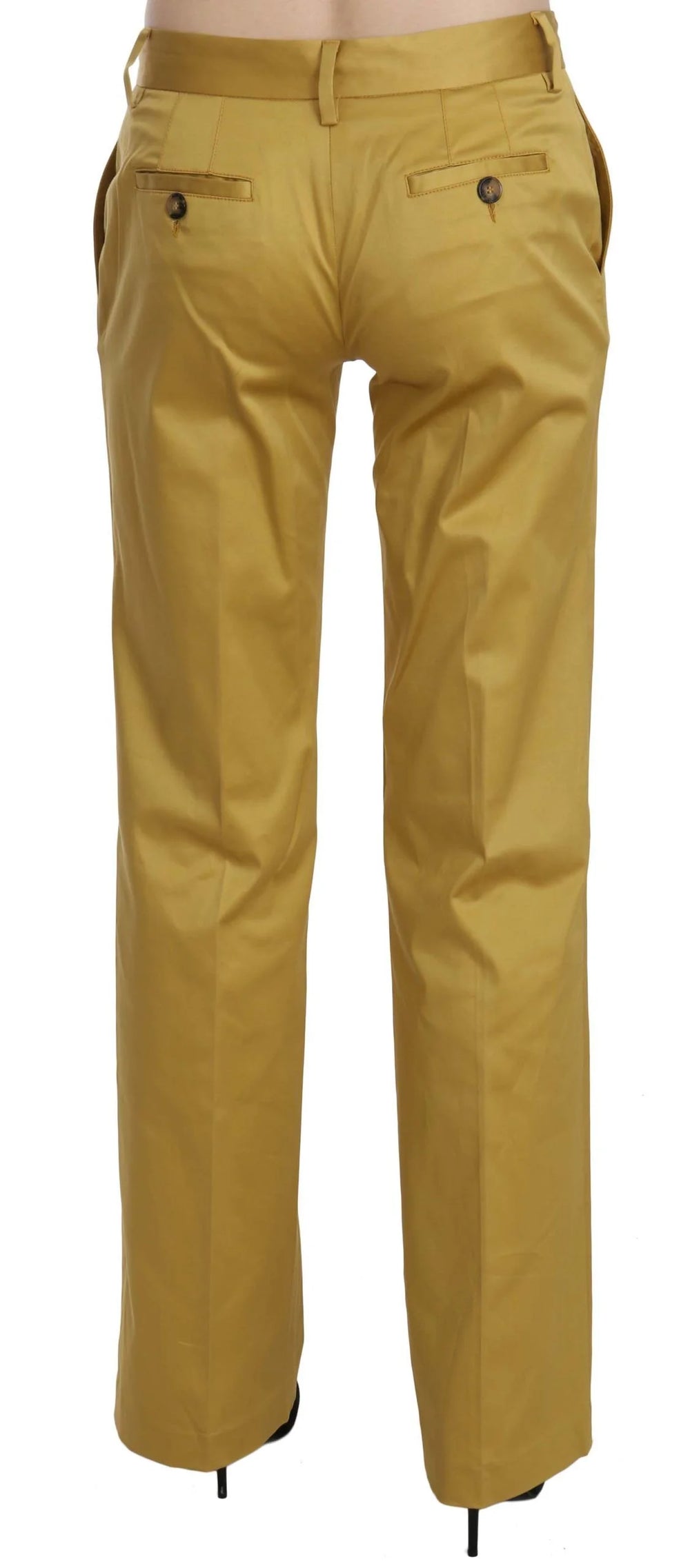 Just Cavalli Mustard Yellow Straight Formal Trousers Pants - IT40|S - Trousers