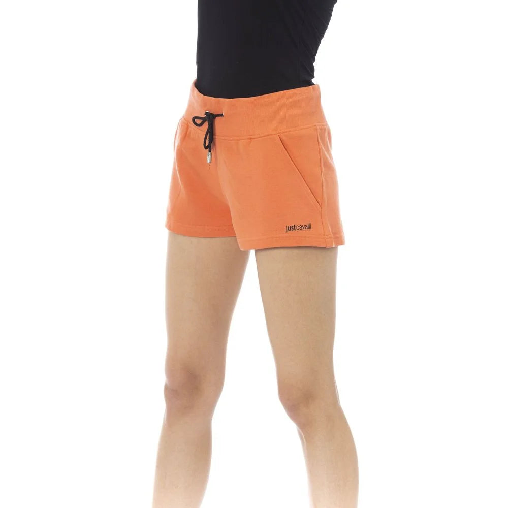 Just Cavalli Orange Cotton Women Short - Jogger Shorts