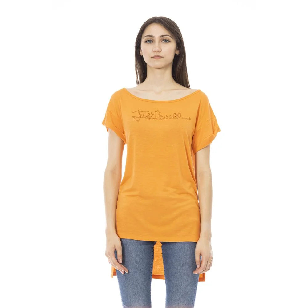 Just Cavalli Orange Cotton Women T-Shirt - T-Shirts