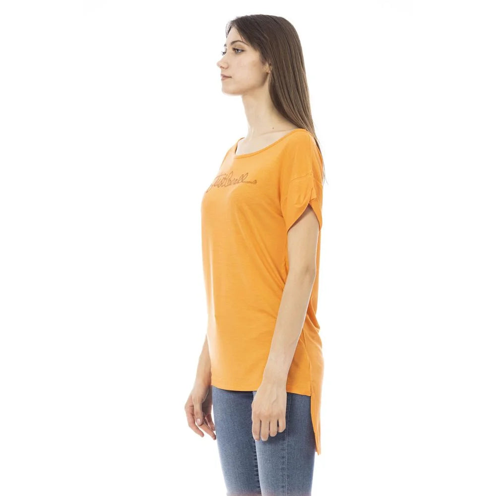 Just Cavalli Orange Cotton Women T-Shirt - T-Shirts