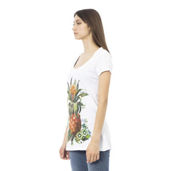 Just Cavalli White Cotton Women T-Shirt - T-Shirts