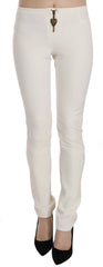 Just Cavalli White Mid Waist Skinny Dress Trousers Pants - IT42|M - Trousers