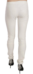 Just Cavalli White Mid Waist Skinny Dress Trousers Pants - IT42|M - Trousers