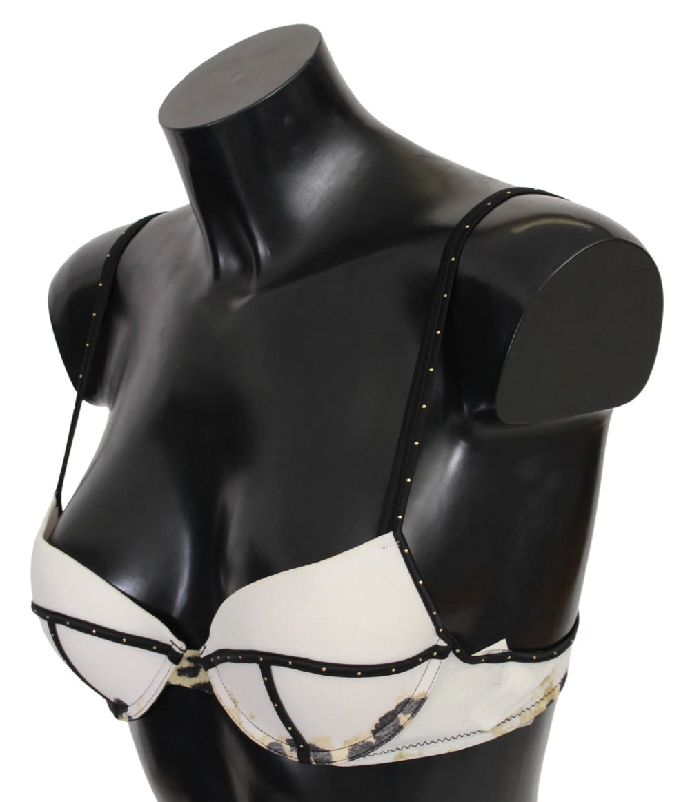 Just Cavalli White Polyester Spandex Push Up Bra Underwear - IT2 | S - Bras