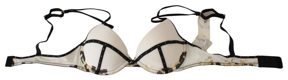 Just Cavalli White Polyester Spandex Push Up Bra Underwear - IT2 | S - Bras