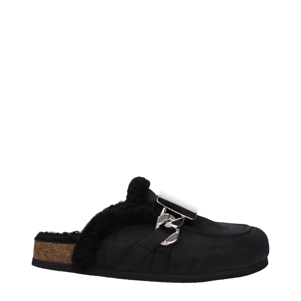 Jw Anderson Black Leather Slippers Sandals - EU42/US9 - Slippers