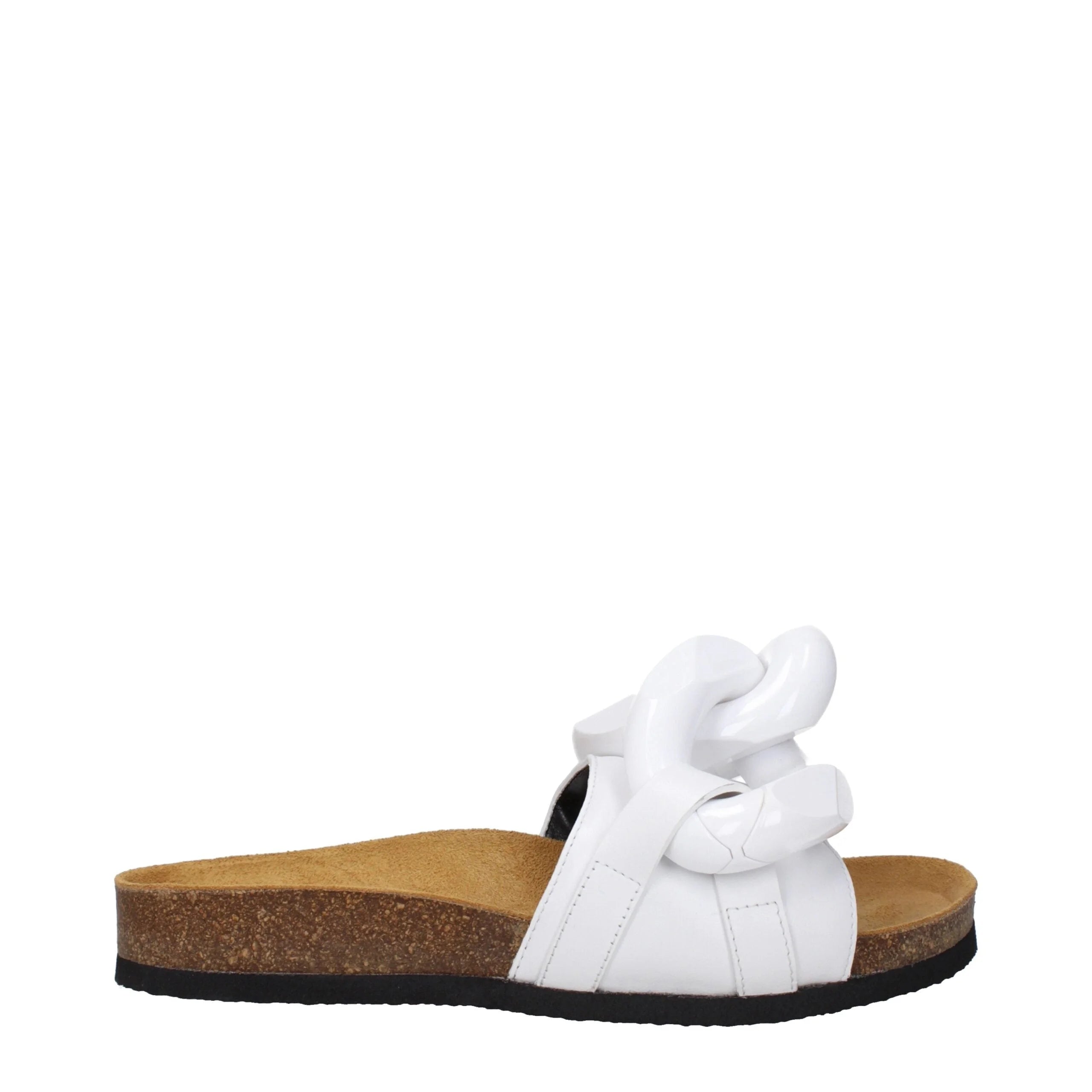 Jw Anderson White Leather Slippers Sandals - Sandals