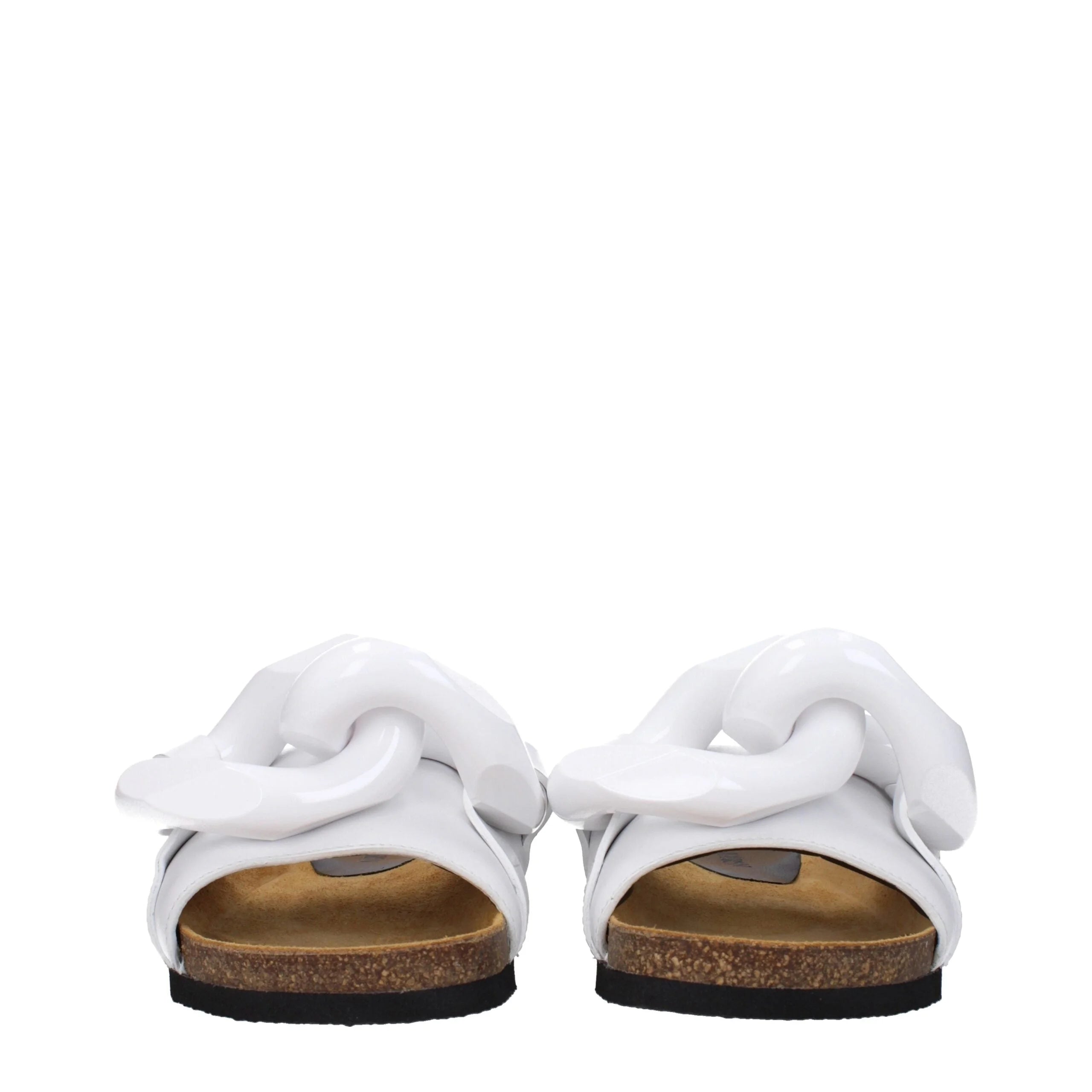 Jw Anderson White Leather Slippers Sandals - Sandals