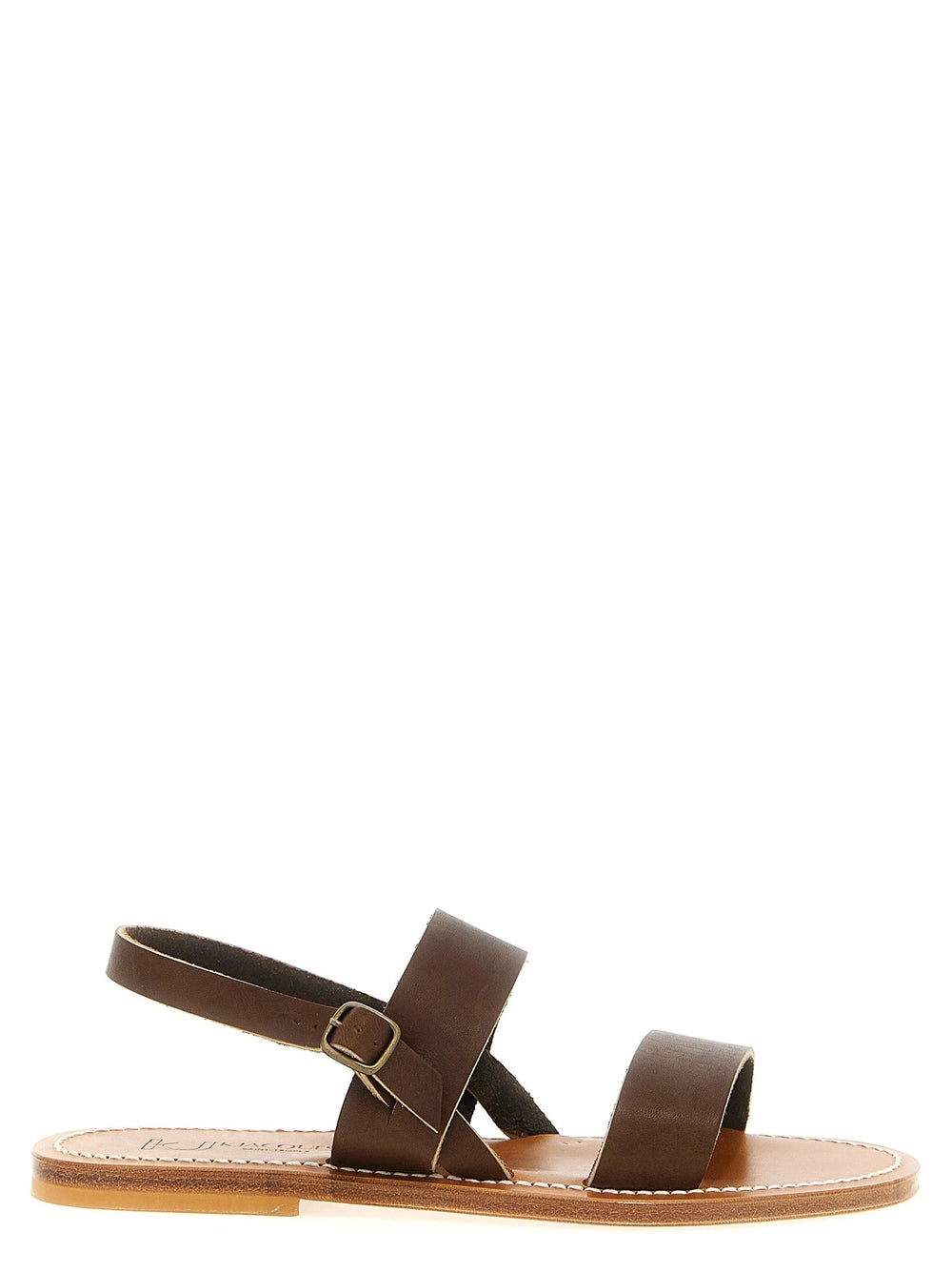 K.JACQUES SAINT TROPEZ Brown Cowhide Flat Sandals - EU 40 | US 7
