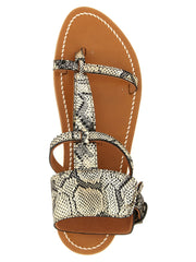 K.JACQUES SAINT TROPEZ Gray Goatskin Flat Sandals - EU41/US11