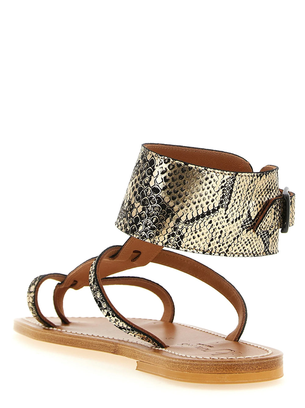 K.JACQUES SAINT TROPEZ Gray Goatskin Flat Sandals - EU41/US11