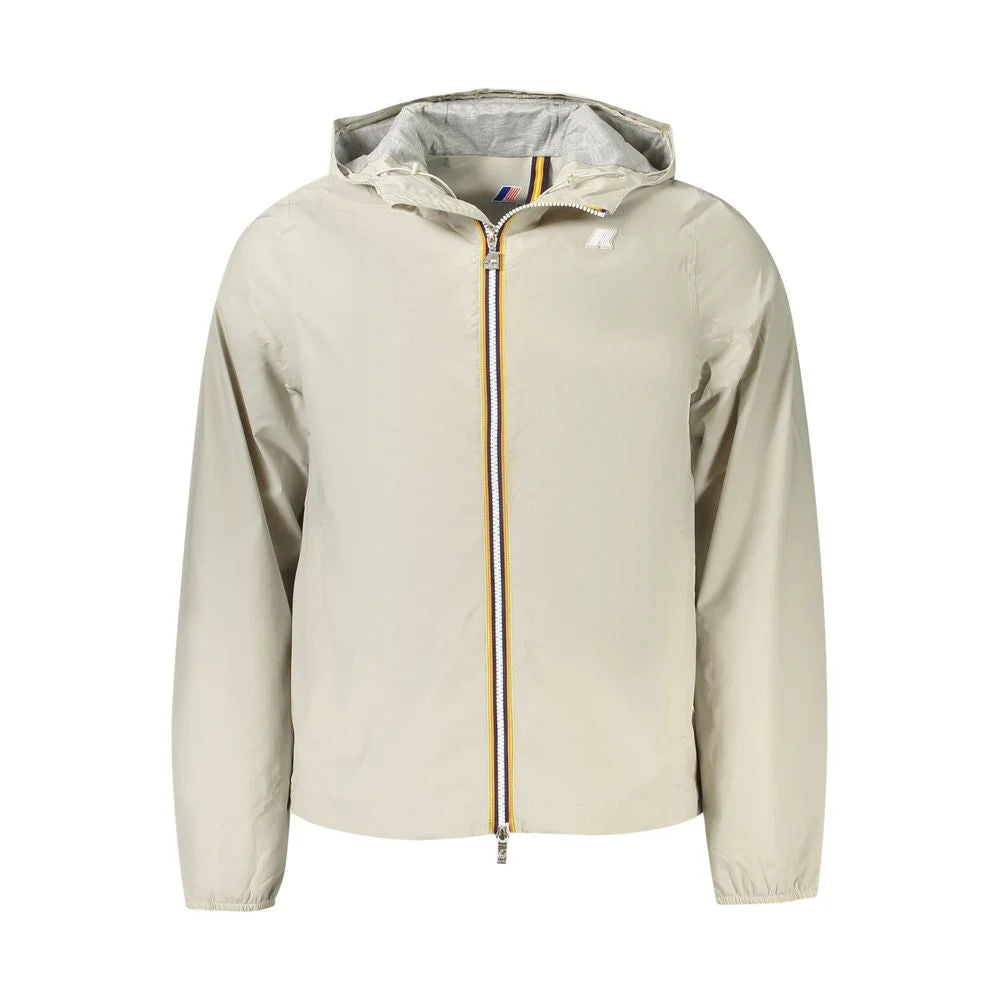 K-WAY Beige Nylon Men Jacket - S