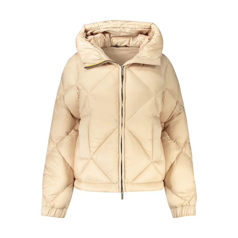 K-WAY Beige Polyester Jackets & Coat - Puffer Jackets