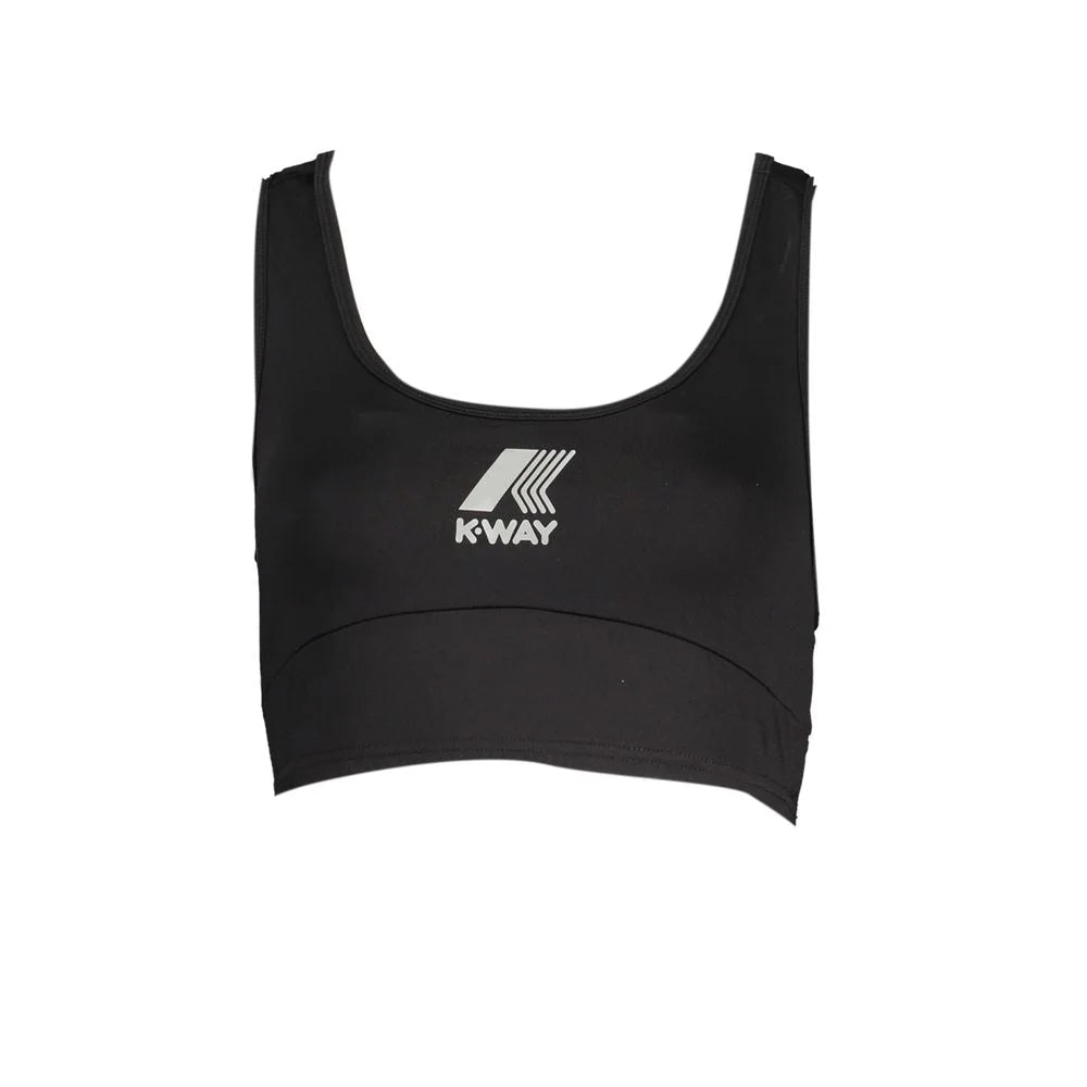 K-WAY Black Polyester Shirt - Sports Bras