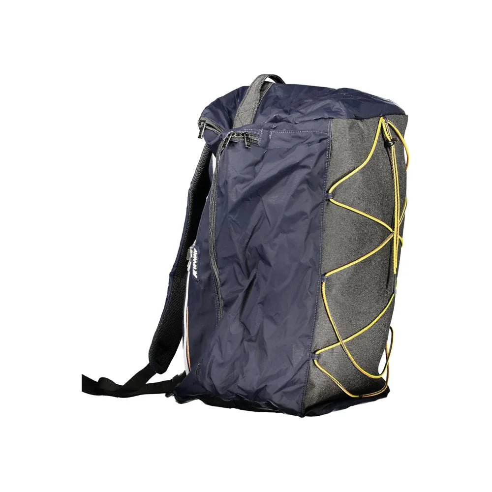 K-WAY Blue Polyester Backpack - Backpacks
