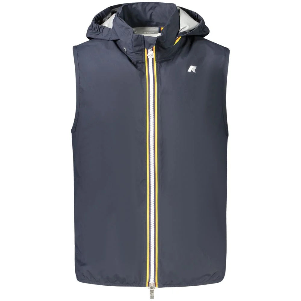 K-WAY Blue Polyester Men Sleeveless Jacket - S