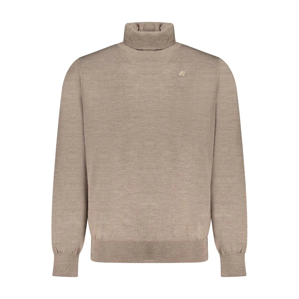 K-WAY Brown Wool Men Sweater