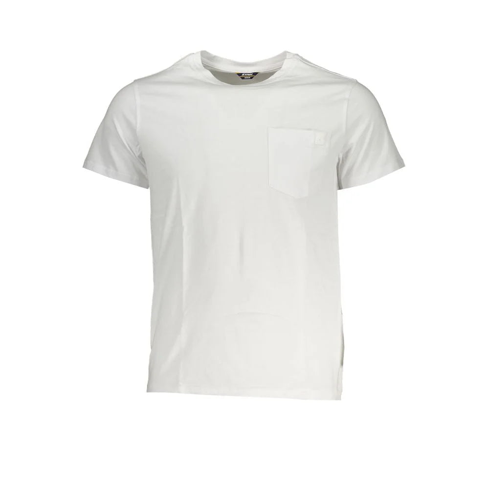 K-WAY Elegant White Cotton T-Shirt with Pocket Detail - T-Shirts