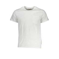 K-WAY Elegant White Cotton T-Shirt with Pocket Detail - T-Shirts