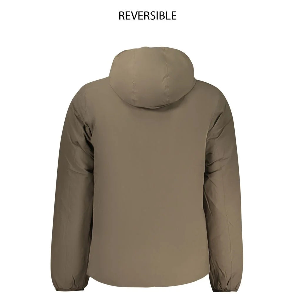 K-WAY Green Nylon Men Reversible Jacket