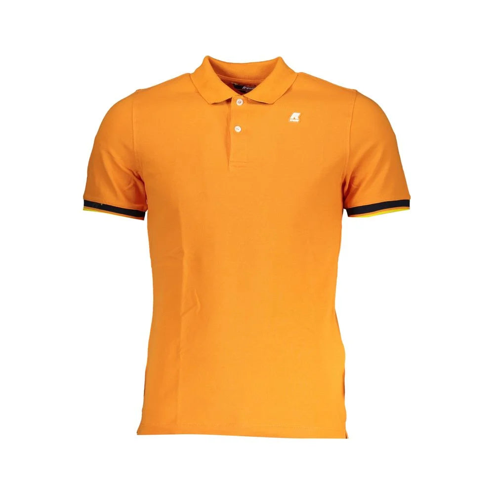 K-WAY Vibrant Orange Contrast Detail Polo - S - Polos