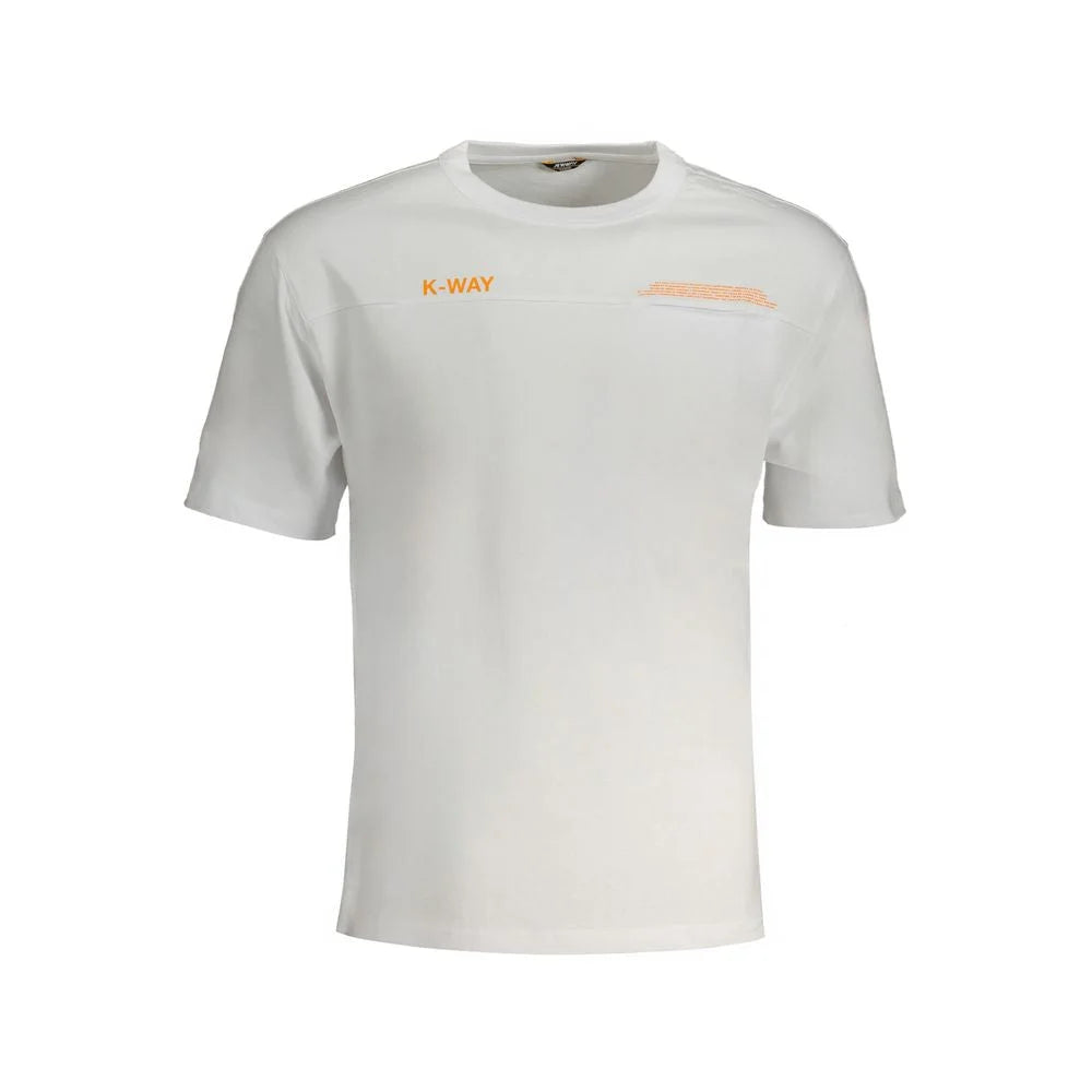 K-WAY White Cotton T-Shirt - XL