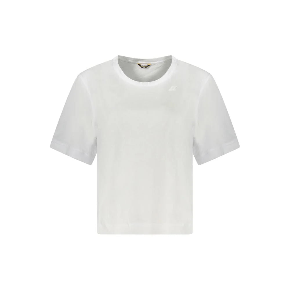 K-WAY White Cotton Women T-Shirt - L