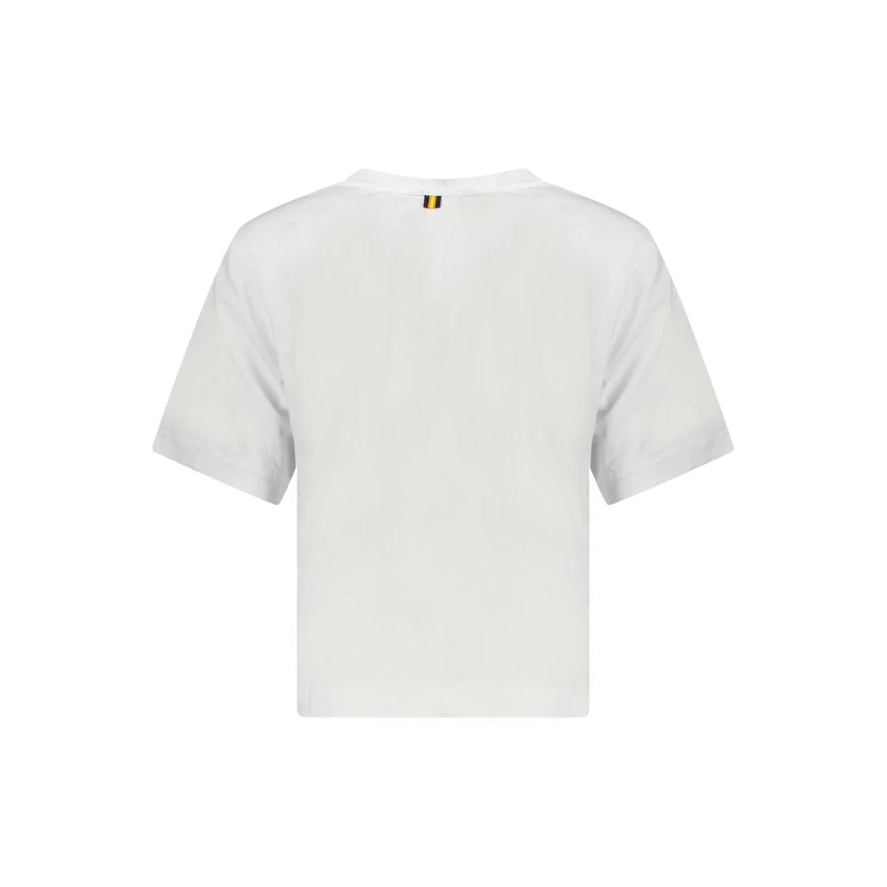 K-WAY White Cotton Women T-Shirt - L
