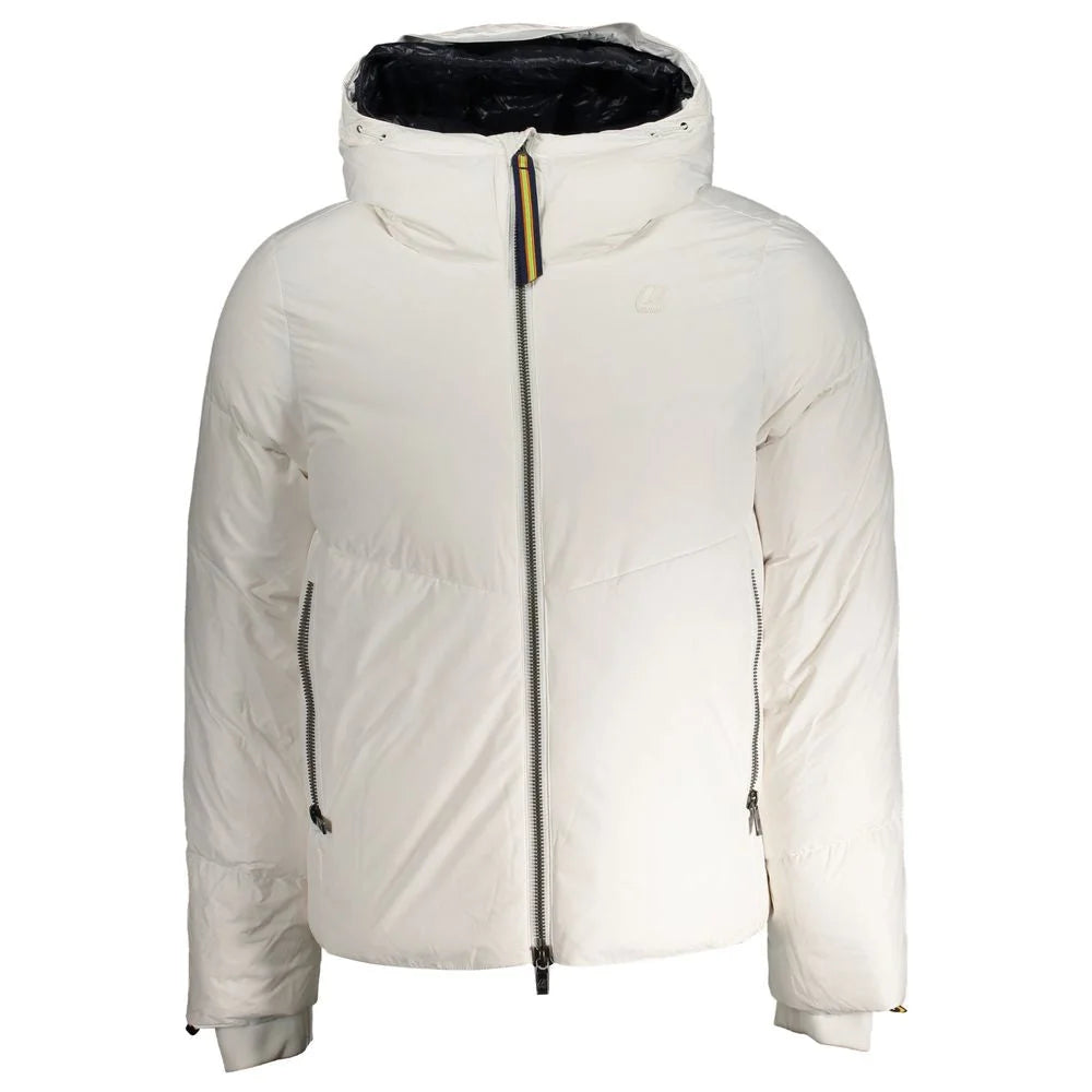 K-WAY White Polyester Men Jacket - Puffer Jackets