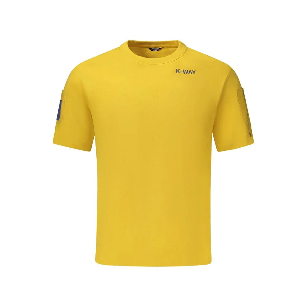 K-WAY Yellow Cotton Men T-Shirt - L