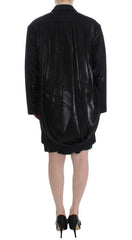 KAALE SUKTAE Black Coat Trench Long Draped Jacket Blazer - Overcoats