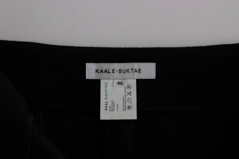 KAALE SUKTAE Black High Waist Straight Slim Dress Pants - IT40|S - Trousers